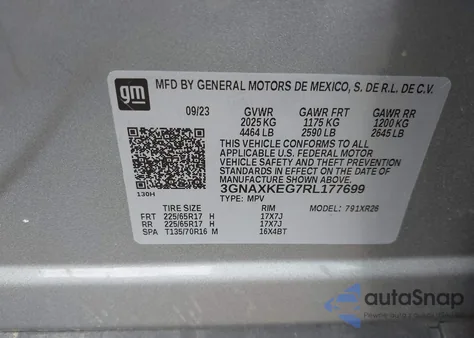 2024 Chevrolet Equinox Fwd Lt from USA, damaged, VIN 3GNAXKEG7RL177699